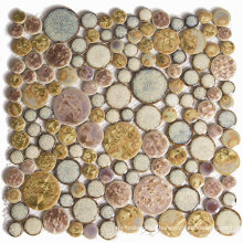 Factory Selling Round Ceramic Craft Patterned Penny Mosaic Floor Tile